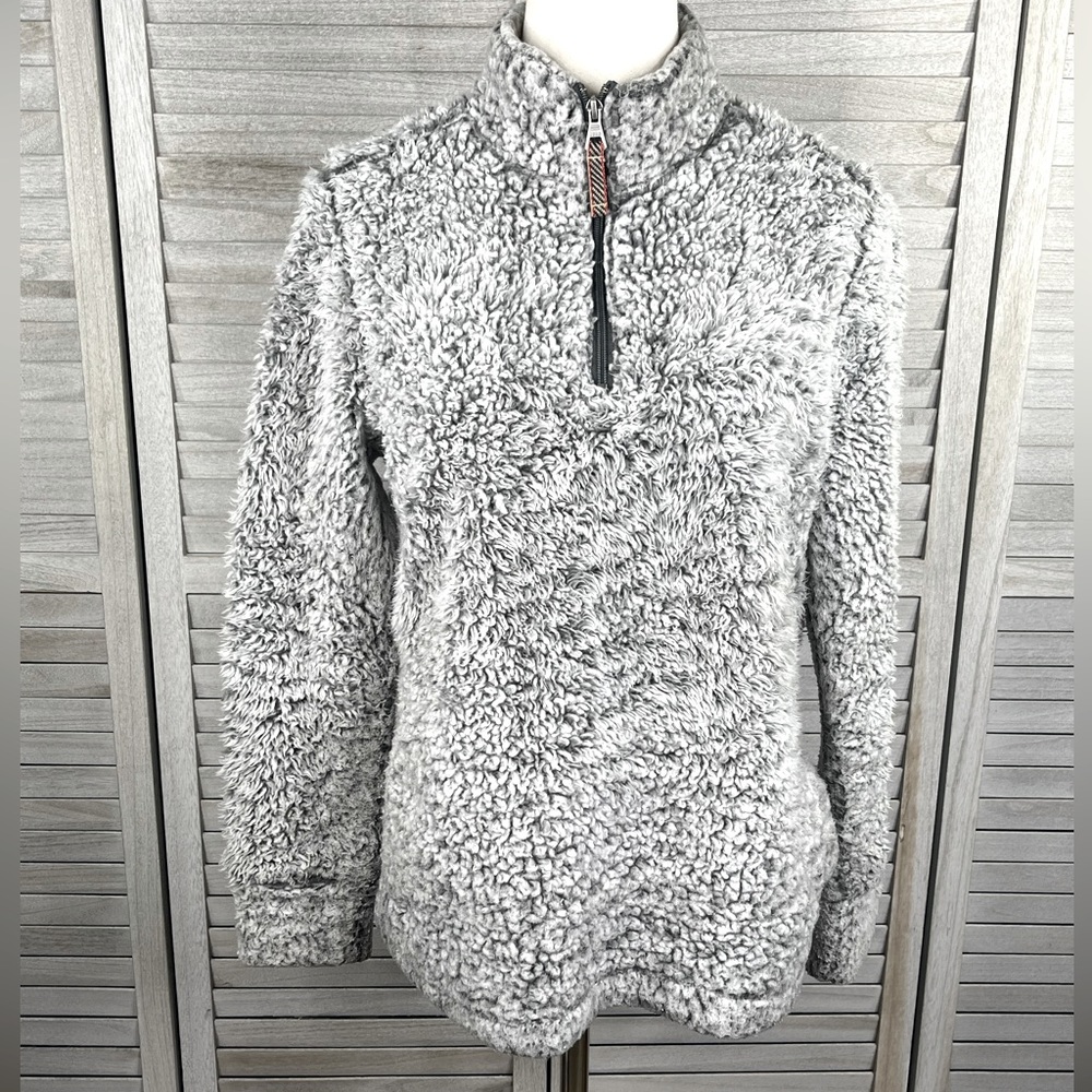 WEATHERPROOF Fleece Pullover with 1/4 Zip Neckline Gray-Small